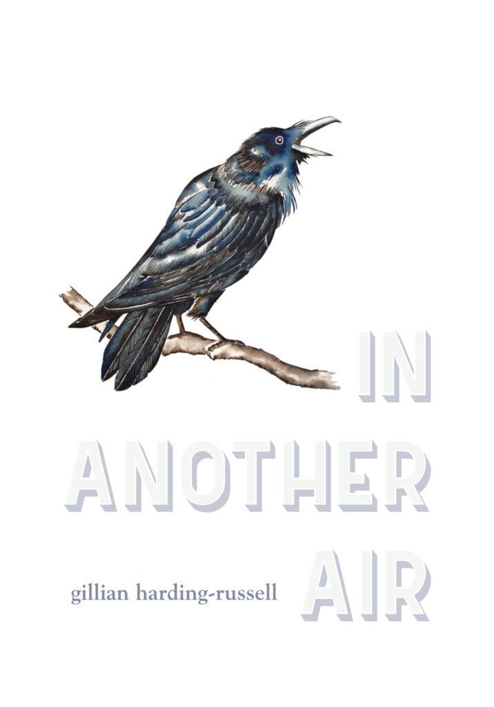 Cover image of In Another Air by gillian harding-russell
Image features illustration of a crow or raven on a branch. 