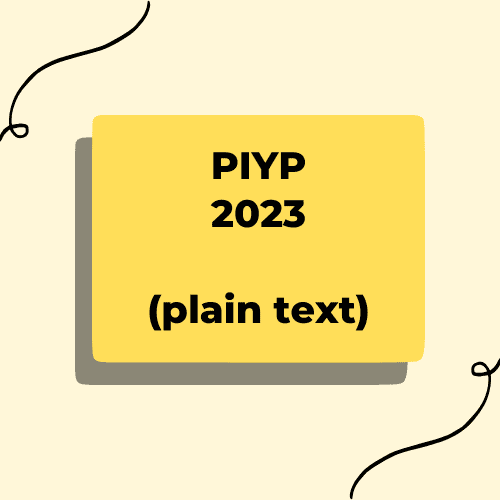 PIYP 2023 (Plain text)