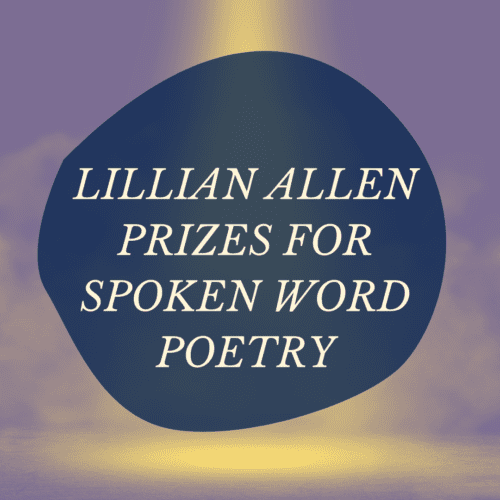 Lillian Allen prizes for spoken word poetry