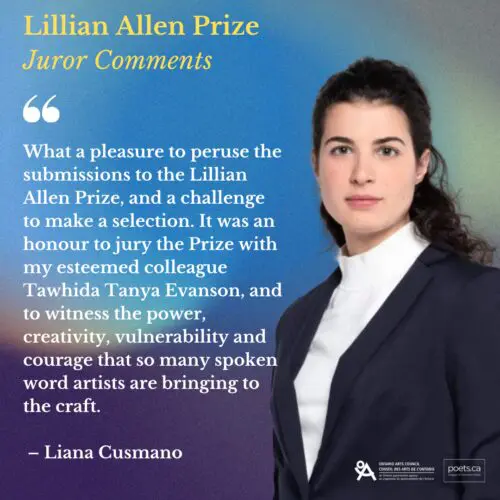 Lillian Allen Prizes - Cusmano